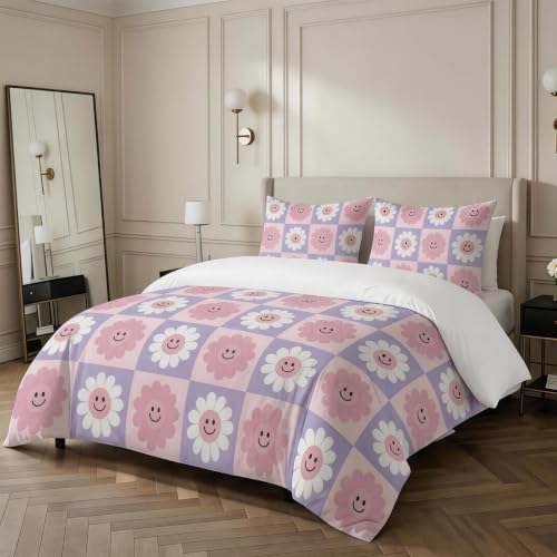 Housse de couette 135x200 microfibre parure de lit 3 pièces 3D - 5