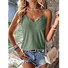 Sexy-Lace-Tank-Tops-for-Women-Summer-Lace-Splicing-Spaghetti-Strap-Shirt-Hollow-Out-Crochet-Sleeveless-CamisoleSamllGreen Sexy Lace Tank Tops for Women Summer Lace Splicing Spaghetti Strap Shirt Hollow Out Crochet Sleeveless Camisole(Samll,Green)