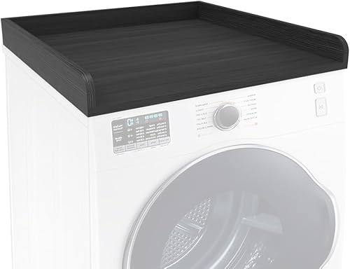 Solo para encimera de lavadora y secadora, rieles de borde de 27.5 pulgadas de profundidad x 27.5 pulgadas de ancho, capa protectora antideslizante