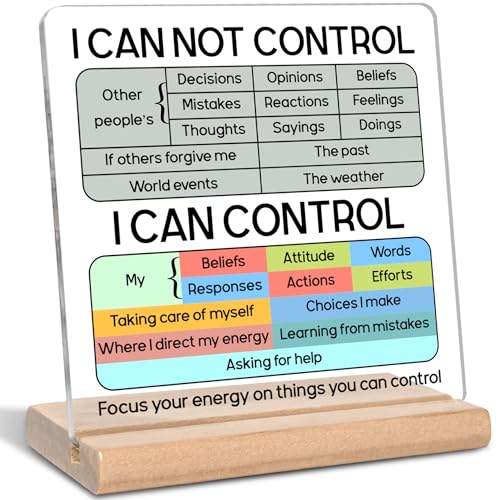 I Can Not Control Psychology Motivational Acrylic Plaque Sign, Mental