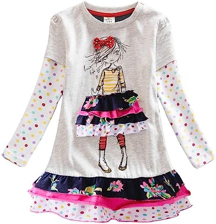 DXTON Little Girl Children Kid Long Sleeve Dresses