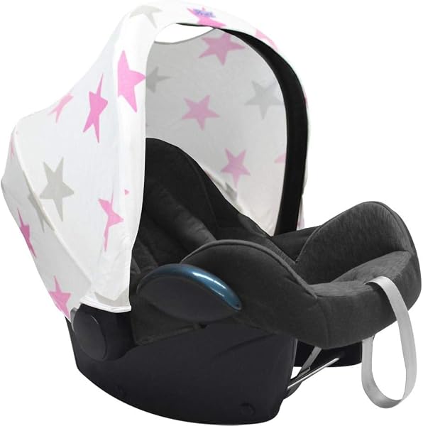 Dooky Hoody Cover for Baby Car Seat/ Pram/ Stroller/ Pushchair, Universal Fit, Protects from Sun, Wind and Light Rain, UPF 50+ UV Protection, Easy to Install and Wash, Plain Black - 5