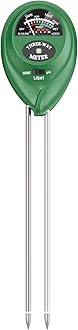 Soil pH Meter, 3-in-1 Soil Tester Kits with Moisture,Light and PH Test for Garden, Farm, Lawn, Indoor & Outdoor (No Battery Needed)