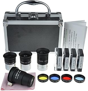 Gosky Astronomical Telescope Accessory Kit - with Telescope Plossl Eyepieces Set, Filter Set