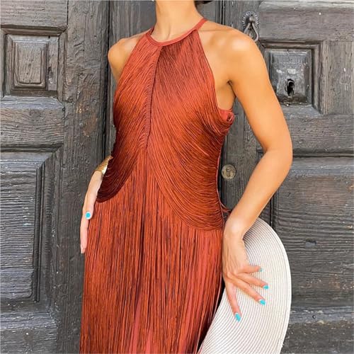 Robe a frange longue et élégante de soirée pour femme fatale - 3