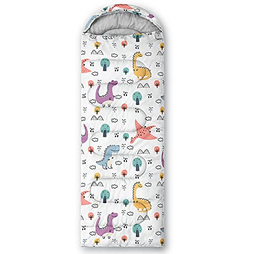 Bsntho Dinosaur Printed Camping Sleeping Bags,Lightweight,Waterproof Sleeping Bags For Adults & Kids,3 Season Warm & Cool Weather,Traveling,And Outdoors,Camping Gear Equipment31X90Inch #TOP1
