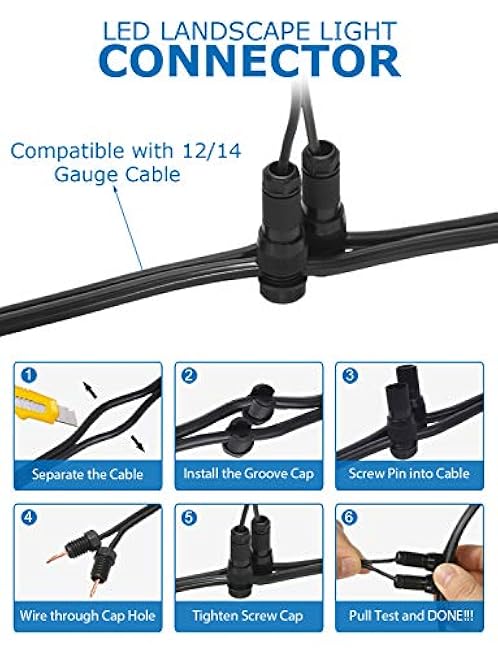 SUNVIE 12W Low Voltage LED Landscape Lights with Connectors, Outdoor 12V Super Warm White (900LM) Waterproof Garden Pathway Lights Wall Tree Flag Spotlights with Spike Stand (10 Pack with Connector)