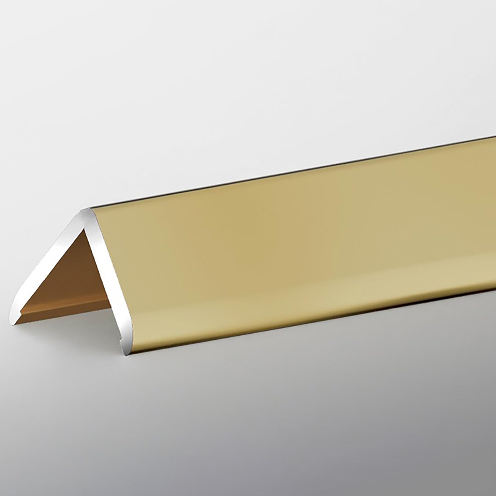 Raouoae Premium Wall Corner Guard 125 Cm*2 Pieces Wall Trim Durable Edge Protection Profile, Aluminum Angle Strip For Protecting Corners From Damage In Busy Spaces(Gold B,15 * 15mm)
