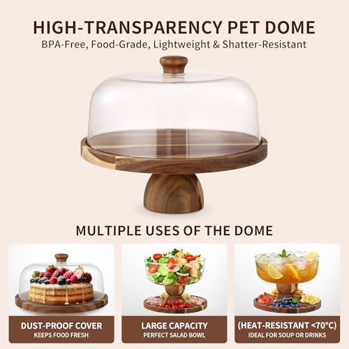 Support gâteau multifonction 30cm avec plateau réversible et socle - 7