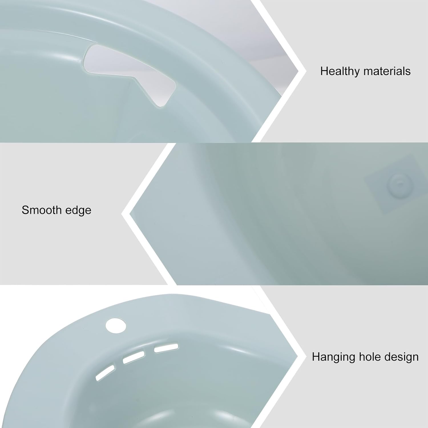 FOMIYES Elderly Friendly Sitz Bath 1pc Private Parts Basin Squat Basin for Bathing Space-Saving