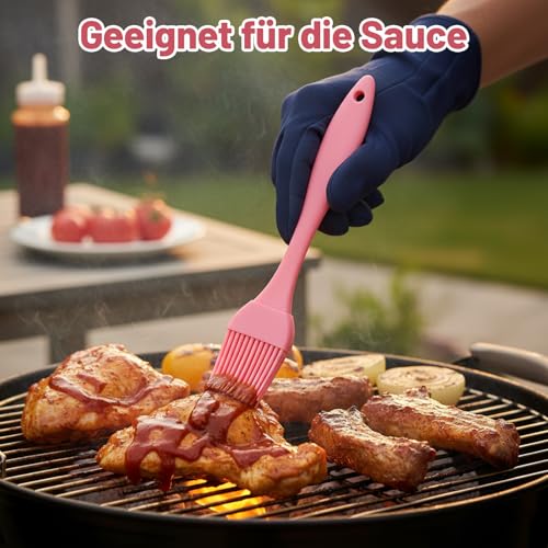 3 Salzstreuer Und 3 Silikonpinsel, Silikonpinsel Küche, Salzstreuer Mit Deckel, Für Outdoor Kochen Und Tischdekoration, In Verschiedenen Farben