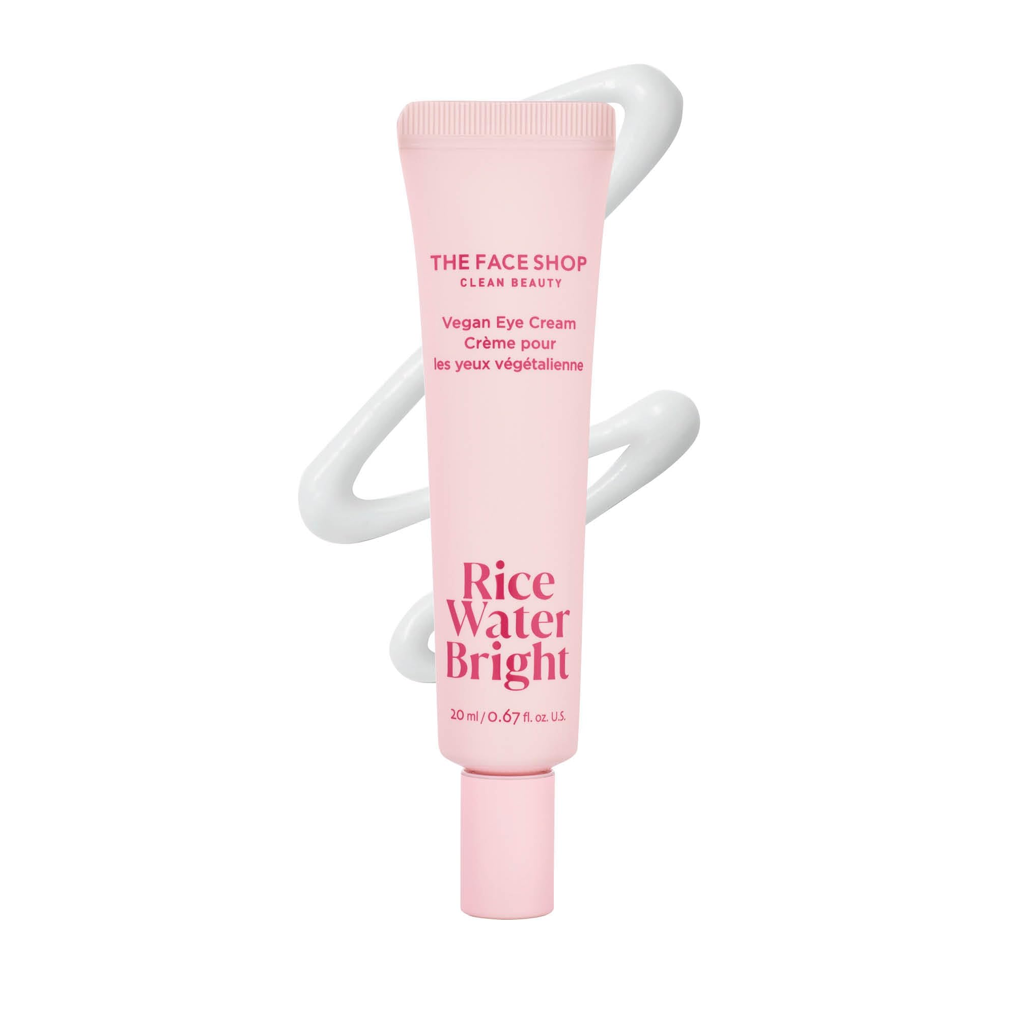 Rice Water Bright Vegan Eye Cream - Eye Cream for Dark Circles - Dark Circles Under Eye Treatment - Under Eye Brightener - Hydrating - Niacinamide - Hyaluronic Acid - Korean Skin Care