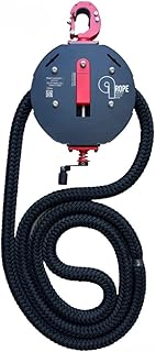Qrope Endless Rope Trainer Machine - Portable Rope Pull Pulley System - Home Gym Workout Equipment for Strength Training - Infinity Rope for Upper Body and Forearms