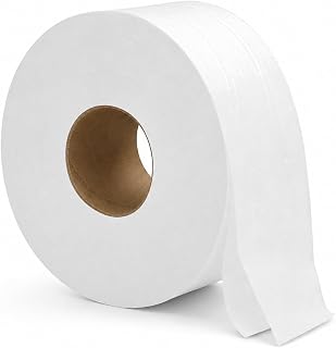 Kleen Supply Jumbo Roll Bath Tissue, 2-Ply, 3.3" x 1,000 ft, 9" Diameter, White (Case of 12)