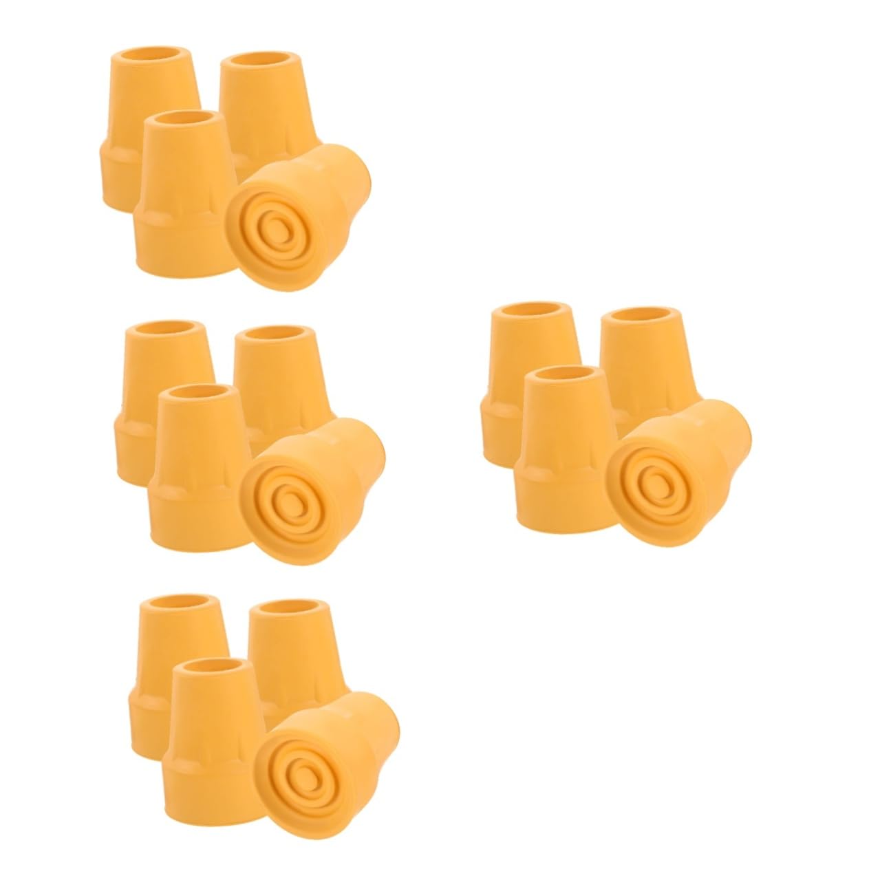 Reemplazo De Puntas De Goma De Caña Palo De Senderismo Accesorios Bastón Termina No Puntas De Goma para Bastones Puntas De Caña Caucho Yellow 4 Piezas X 4
