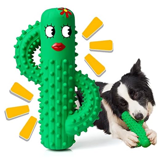 Rmolitty Dog Toys, Durable Squeaky Dog Toys for Aggressive Chewers, Tough Rubber Dental Chew Dog Toys for Large Medium Small Breed (Green)