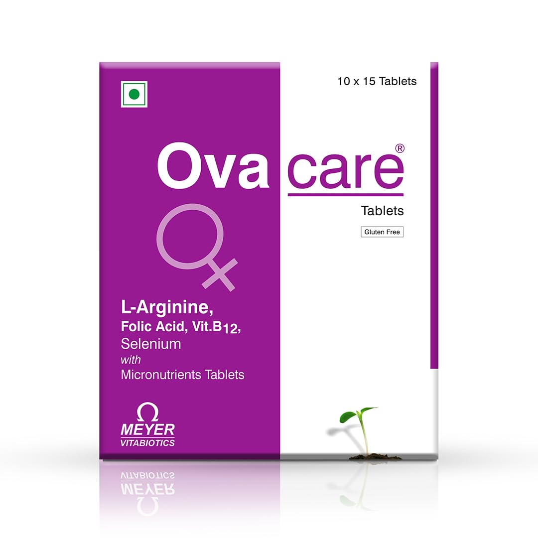 Ovacare Tablets With L-Arginine, Selenium & Essential Micronutrients Help Improve Ovarian Function, Restore The Menstrual Cycle | 15 Tablets (1 STRIP)