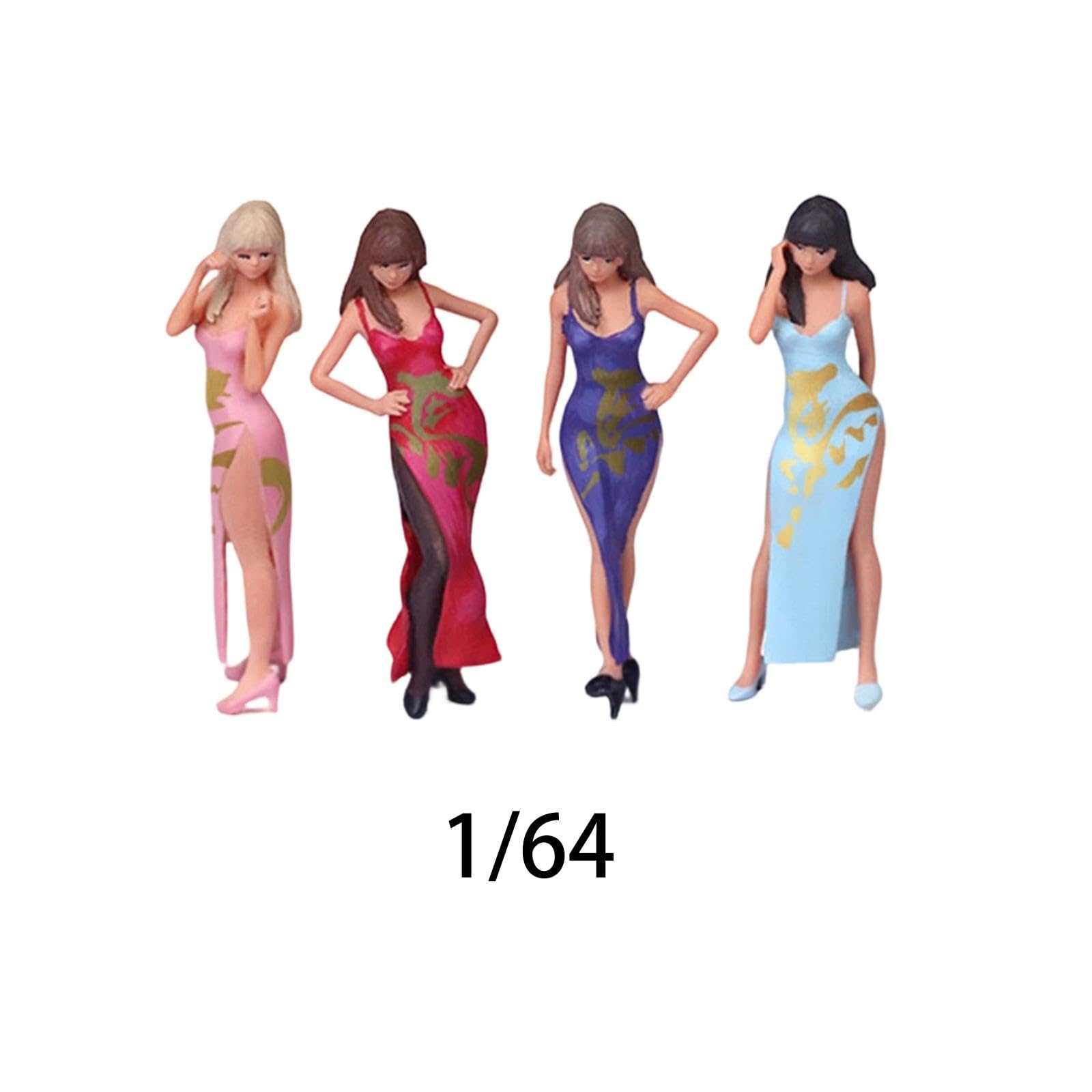 predolo 4 Pezzi in 1:64, Figure Femminili, Treni, Decorazioni architettoniche, Oggetti di Scena cinematografici, Collezioni di Micro paesaggi, Statuette