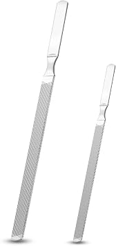 Toenail Files for Thick Nails, 4 Sides Heavy Duty Toe Nail File for Thick Toenails, Stainless Steel 5.2"/7 Long Filer for Men Women Seniors Dogs, Metal Fingernail Filing Durable Nail Care Tool