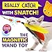 Cat Amazing Snatch - Magnetic Cat Wand Toy! Telescoping, Durable Feather Toy for Cats - Fishing Pole & Teaser Wand String Stick - Cats Can Really Catch!