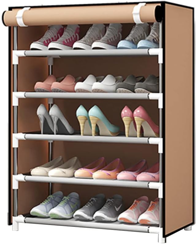 Shoe Rack Organizer for Closet Door - Multi-Layer Space-Saving Shoe Shelf, Easy to Install Stand Display - 60x30x72cm (24x12x28inch)
