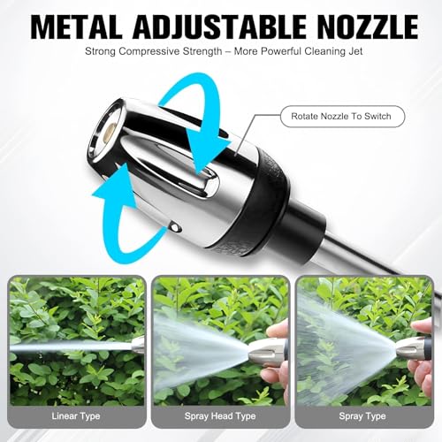 Turn Any Hose into A High Pressure Water Washer Jet, 2026 New Garden Hose Nozzle Heavy Duty, Multi Function Watering Sprayer for Patio/Car/Driveway Cleaning, Spray Nozzles for Garden Hose by Generic - Used condition - Image 3