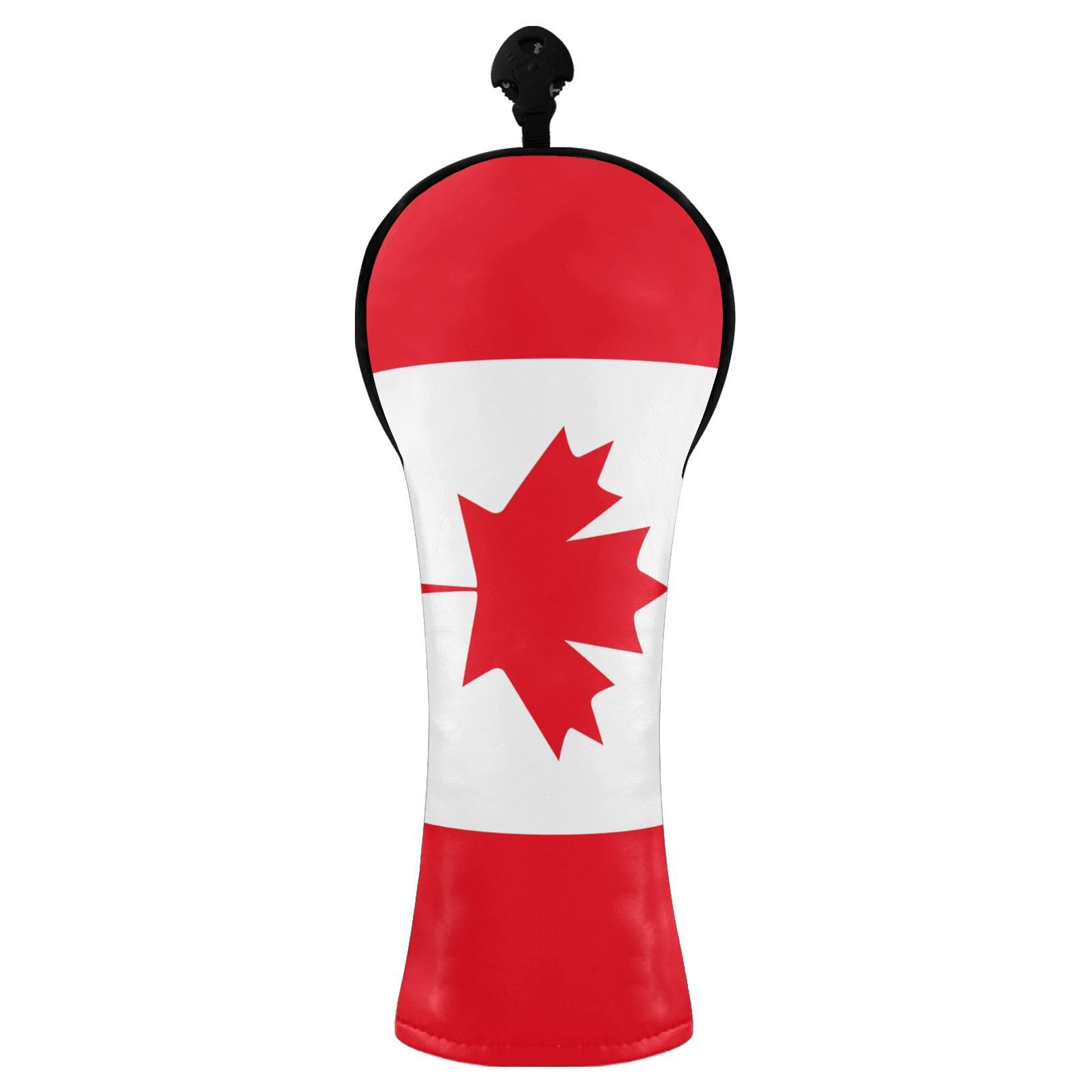 Canada Flag Print Golf Club Covers PU Leather Golf Headcovers for Hybrid