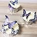 Purple Butterfly Decorations for Cake Edible Wafer Paper Butterflies Cupcake Toppers set of 72