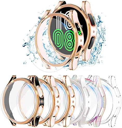 PKMH [6+6 Pack] Samsung Galaxy Watch 5 Pro 45mm Screen Protector and Case,Hard PC Bumper Waterproof Anti-Fog Tempered Glass Screen Protector Face Cover Set