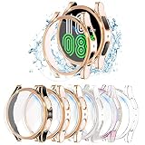 PKMH [6+6 Pack] Samsung Galaxy Watch 5 Pro 45mm Screen Protector and Case,Hard PC Bumper Waterproof