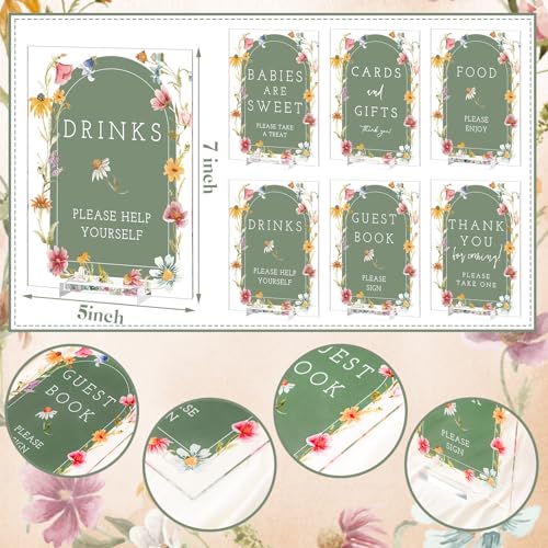 Image of Vercraft 6 Pcs Sage Green Baby in Bloom Table Decorations