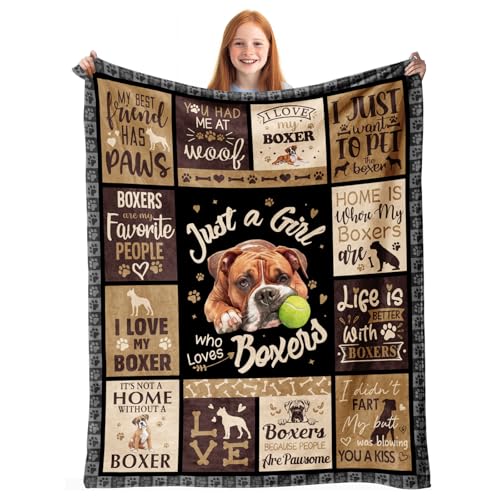 Fathers Day Blankets for Boxer Lovers,Boxer Gifts,Boxers Gifts for Women Men,Gifts for Boxer Lovers,Boxer Dog Gifts,Boxer Gifts for Dog Lovers,Gifts for Boxer Mom Dad Fathers Day Blanket 50" x 60"