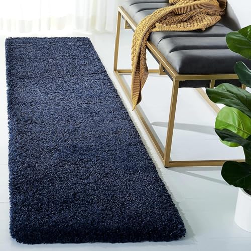 Image of Super Soft Microfiber Bedside Runner for Bedroom, Kitchen, Office, 2 x 5 Feet, Colour: Blue, Thickness 1.5 Inches