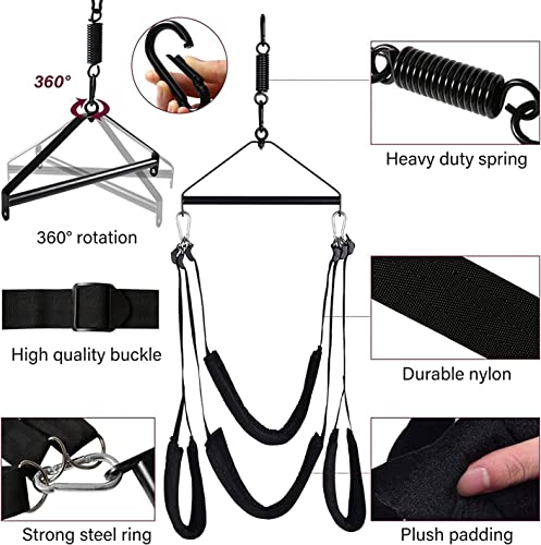 Sex Swing Heavy Duty 360 Degree Spinning Swing Sex Adults Indoor Yoga Swing With Frame Sex Furnitures For Adults Couples Bedroom Position Swing For Ceiling, Holds Up To 800Lbs Adjustable Sweater #TOP4
