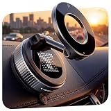 TECH SENSE Supporto magnetico per telefono da auto, supporto per telefono con ventosa girevole a 360°, supporto retrattile per tutti i telefoni auto/specchio/superficie liscia