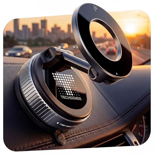Support de téléphone magnétique voiture ventouse rotatif 360 pour miroir