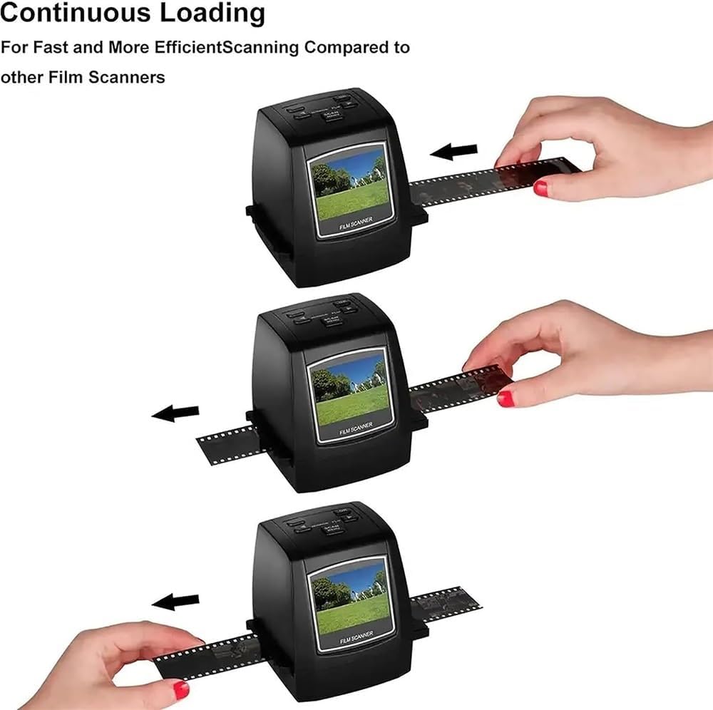 Slide Scanner,Negatives Film and Slide Digitizer with 2.36" LCD Color Screen, Converts 35mm, 135mm Films Negatives & Slides to 10 Mp JPEG Images