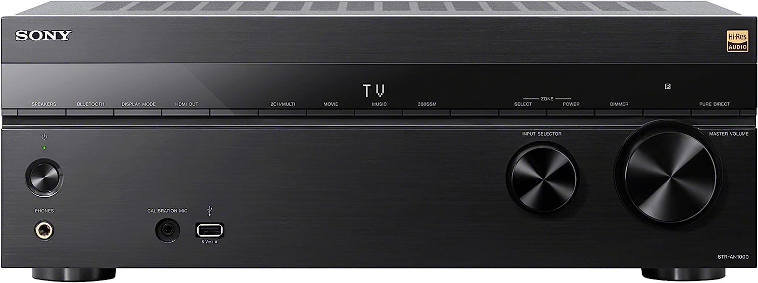 Sony STR-AN1000 7.2 CH Surround Sound Home Theater 8K A/V Receiver (Renewed)