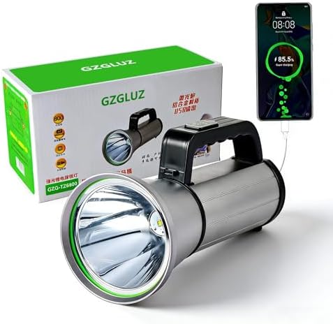 100000 High Lumens Flashlight, 16000mAh Rechargeable Flashlight w...