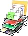 Deco Brothers Stackable Mesh Desk Convertible Organizer, Black