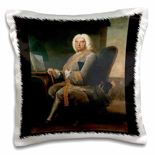 3dRose George Frideric Handel, 1756 by Thomas Hudson Pillow Case, 16 x 16