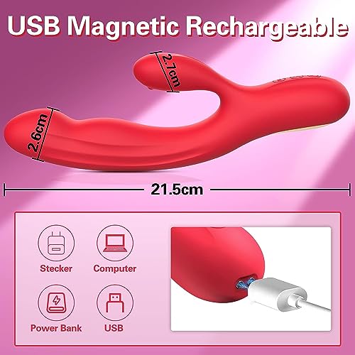 Vibrator Sex Spielzeug für Paare Vibration für Frauen Dildo mit 10 Vibrationen & 5-Flattermodi G Punkt Erotik Sex Spielzeug für die Frau Vibratoren Sexspielzeug für Frauen Solo Sex Toys – Bild 8