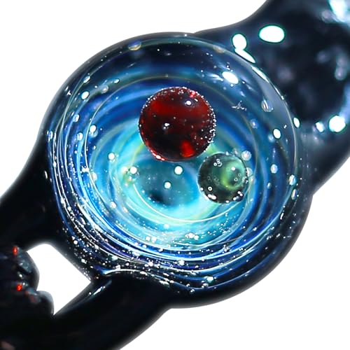 Pavaruni Original Galaxy Pendant Necklace, Universe Glass, Space Cosmos Design,Birthday Art Japan Handmade Craftsman