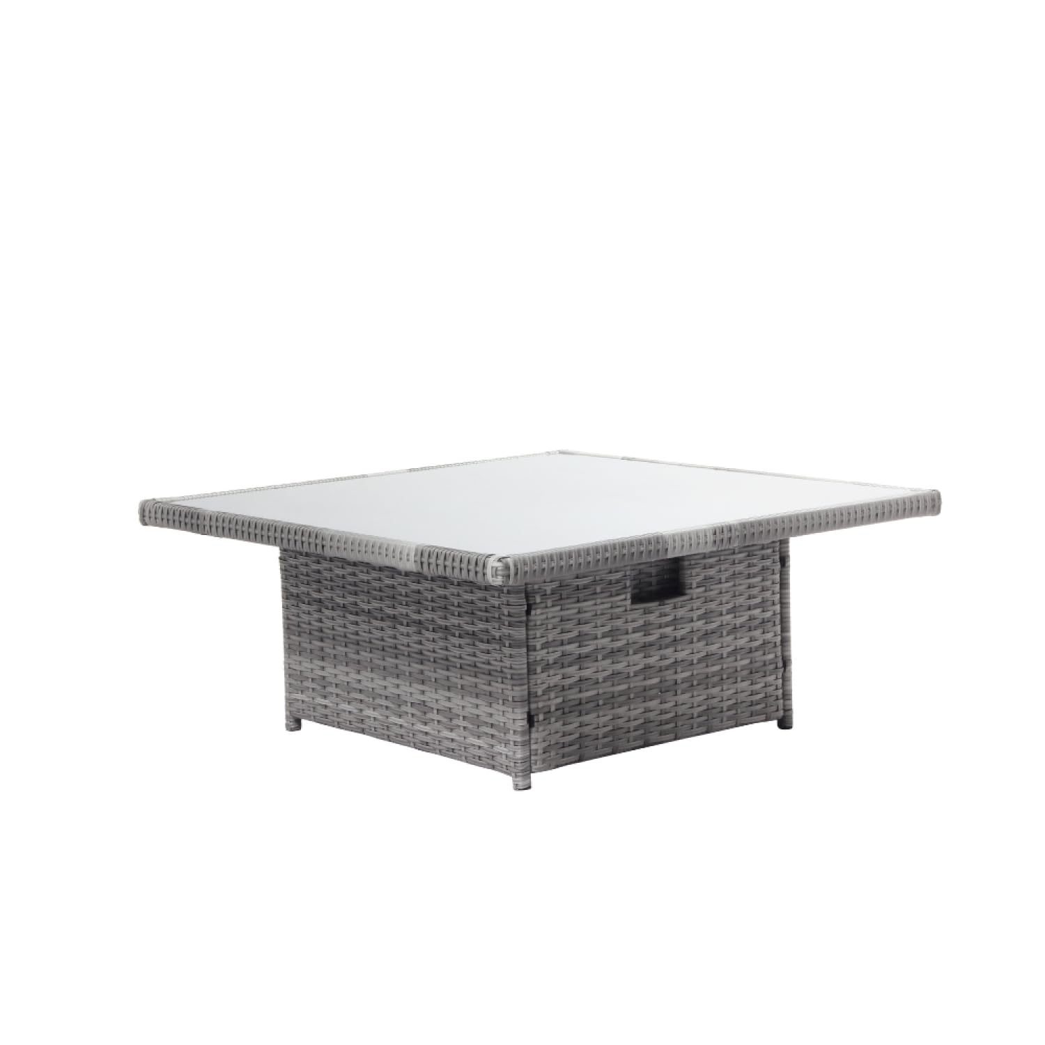 CONCEPT USINE Salon de Jardin 6 Places Viana Aspect Rotin Gris