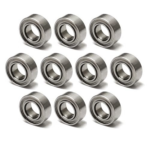 10 Rodamientos MR84ZZ 4x8x3 mm | Cojinetes de Bolas Miniatura en Acero GCr15 | 20 Unidades con Doble Blindaje Metálico (ZZ) para Impresoras 3D, Prototipos y Maquinaria Ligera