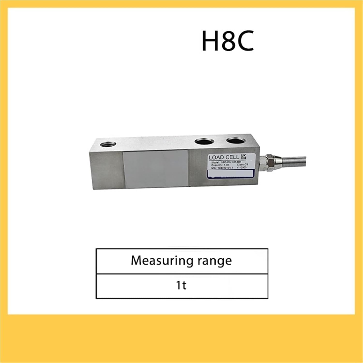 H8C-C3 Load Cell Sensor Cantilever Weight Sensor Force Transducer Floor Scale Platform Scale Industrial Weighing Equipment(1000KG (no Leg))