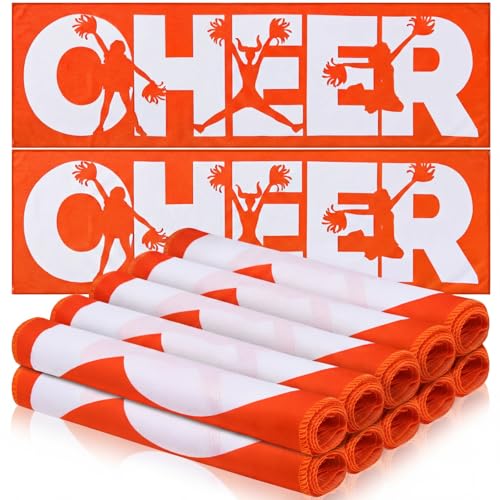 Windkream 12 Pcs Cheerleader Cooling Towel Cheer Team Gifts Bulk, Orange
