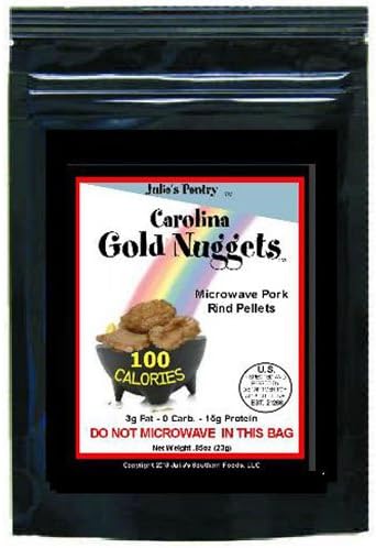 Carolina Gold Nuggets 100 Calorie Snack Microwave Pork Rinds 12 Packages