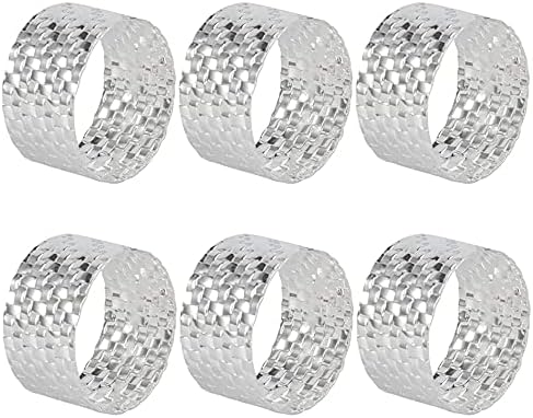 6 Pcs Napkin Rings Metal Napkin Holders Table Decoration for Creative Party, Gatherings, Wedding