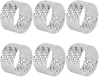 6 Pcs Napkin Rings Metal Napkin Holders Table Decoration for Creative Party, Gatherings, Wedding